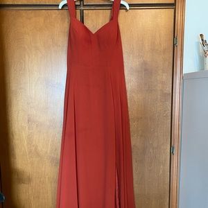 Azazie bridesmaid dress Rust